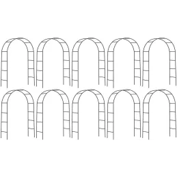 Arche de jardin noire pour plantes grimpantes 200 × 136 cm Atea