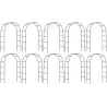 Arche de jardin noire pour plantes grimpantes 200 × 136 cm Atea