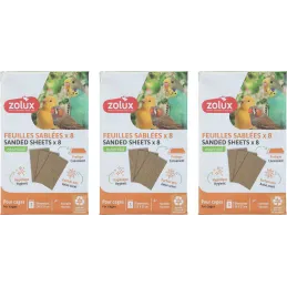 Sachet de feuilles sablées pour cage oiseaux domestiques