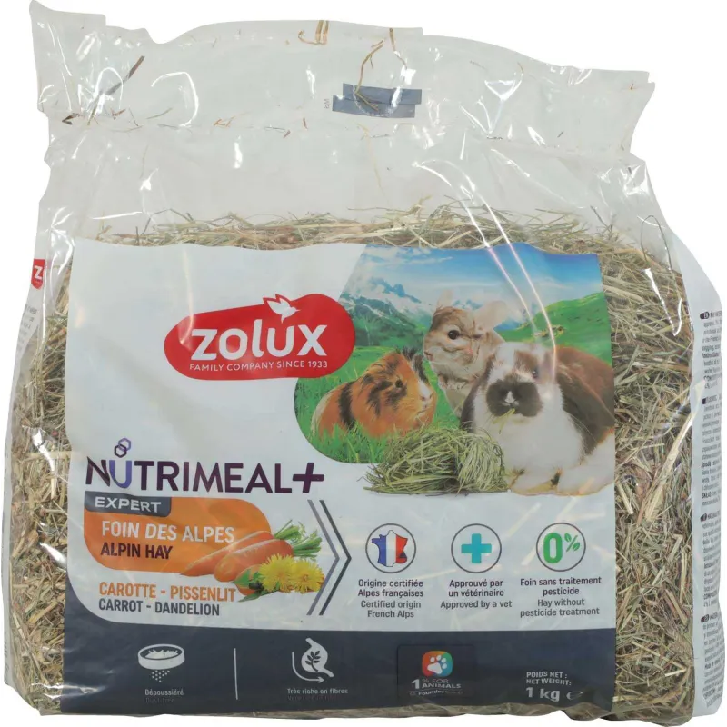 Foin d'alpages aromatisé pour rongeurs Premium Nutrimeal 1 kg