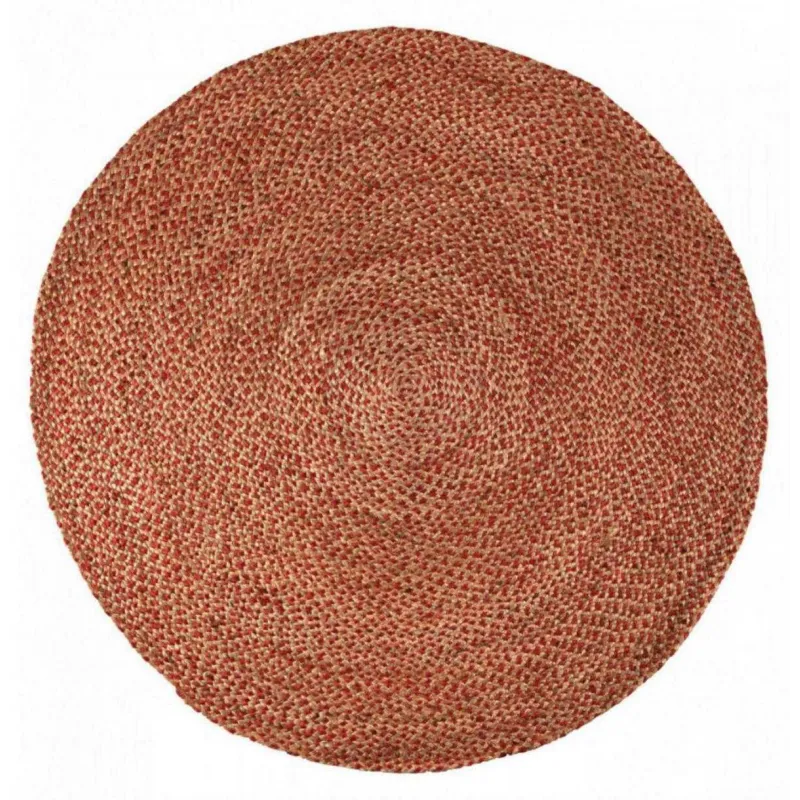 Tapis rond en jute et coton Elliot 160 cm