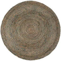 Tapis rond en jute et coton Elliot 160 cm