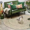 Tapis rond en jute et coton Elliot 160 cm