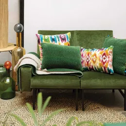 Tapis en jute et coton Elliot fougère
