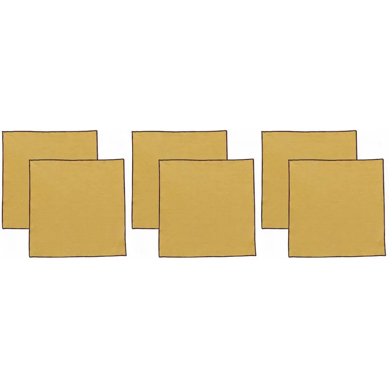 Serviette de table en coton recyclé Grace (Lot de 6)