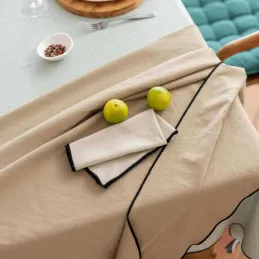 Serviette de table en coton recyclé Grace (Lot de 6)