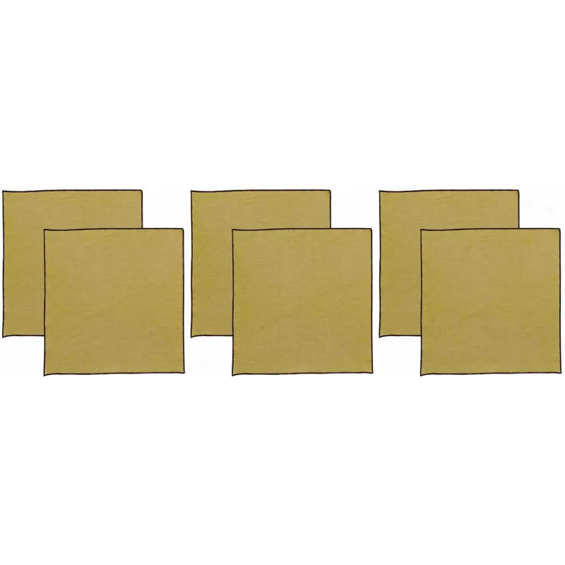 Serviette de table en coton recyclé Grace (Lot de 6)
