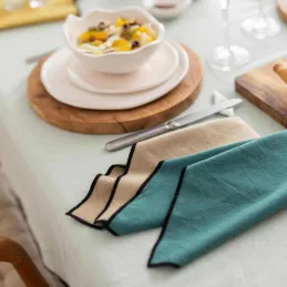 Serviette de table en coton recyclé Grace (Lot de 6)
