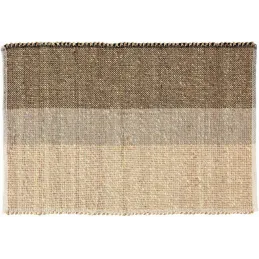 Tapis en jonc de mer Karan Carbone