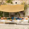 Tapis en jonc de mer Karan Carbone