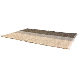 Tapis en jonc de mer Karan Carbone