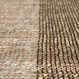 Tapis en jonc de mer Karan Carbone