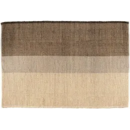 Tapis en jonc de mer Karan Carbone