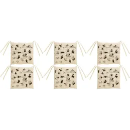Galette de chaise en coton 9 points Dubout (Lot de 6)