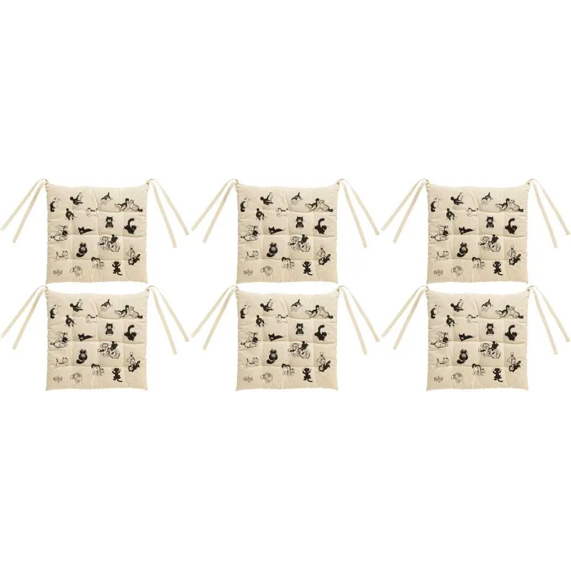 Galette de chaise en coton 9 points Dubout (Lot de 6)