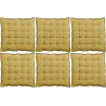 Galette de chaise en coton recyclé Grace (Lot de 6)