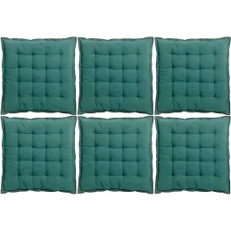 Galette de chaise en coton recyclé Grace (Lot de 6)