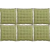 Galette de chaise en coton recyclé Grace (Lot de 6)