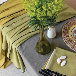 Nappe en coton recyclé Grace 140 x 140 cm