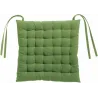 Galette de chaise en coton recyclé 36 points Zea vert (unitaire)
