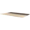 Tapis en jonc de mer et coton carbone Karan