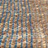 Tapis en jonc de mer et coton myosotis Karan