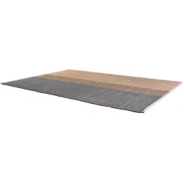 Tapis en jonc de mer et coton myosotis Karan