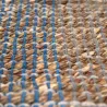 Tapis en jonc de mer et coton myosotis Karan
