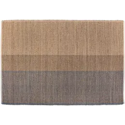 Tapis en jonc de mer et coton myosotis Karan
