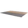 Tapis en jonc de mer et coton myosotis Karan
