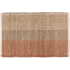 Tapis en jonc de mer et coton  terracotta Karan