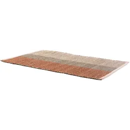 Tapis en jonc de mer et coton  terracotta Karan
