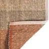 Tapis en jonc de mer et coton  terracotta Karan