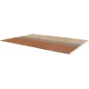 Tapis en jonc de mer et coton  terracotta Karan