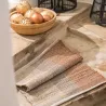 Tapis en jonc de mer et coton  terracotta Karan