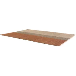 Tapis en jonc de mer et coton  terracotta Karan