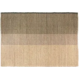 Tapis en jonc de mer et coton thym Karan