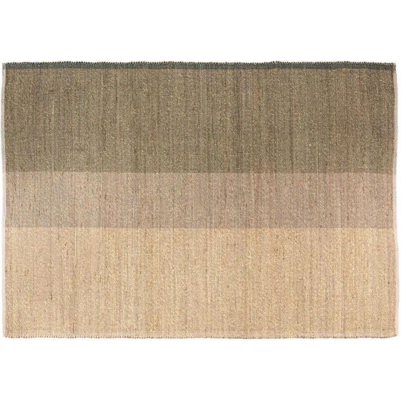 Tapis en jonc de mer et coton thym Karan