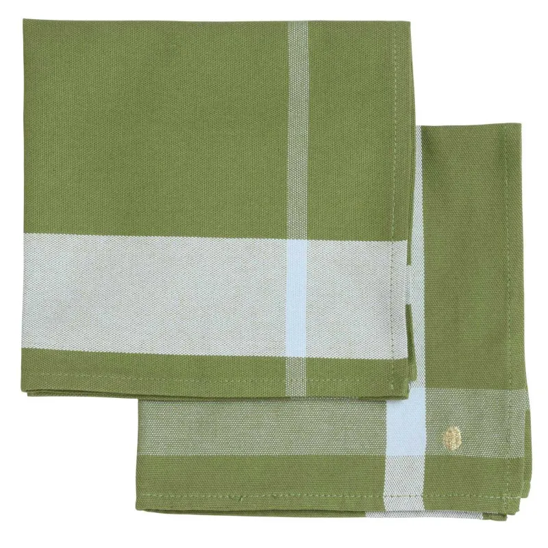 Lot de 2 serviettes de table La nonna pistacchio 40 x 40 cm