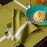 Lot de 2 serviettes de table La nonna pistacchio 40 x 40 cm