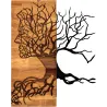 Décoration murale en métal et bois Arbre