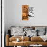 Décoration murale en métal et bois Arbre