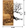 Décoration murale en métal et bois Arbre