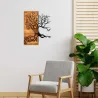 Décoration murale en métal et bois Arbre