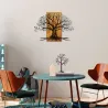 Décoration murale en métal et bois Arbre
