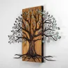 Décoration murale en métal et bois Arbre