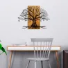 Décoration murale en métal et bois Arbre