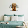 Décoration murale en métal et bois Arbre