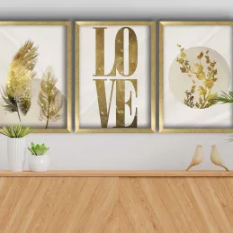 Ensemble de 3 tableaux décoratifs