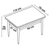 Table de repas en aggloméré Nil